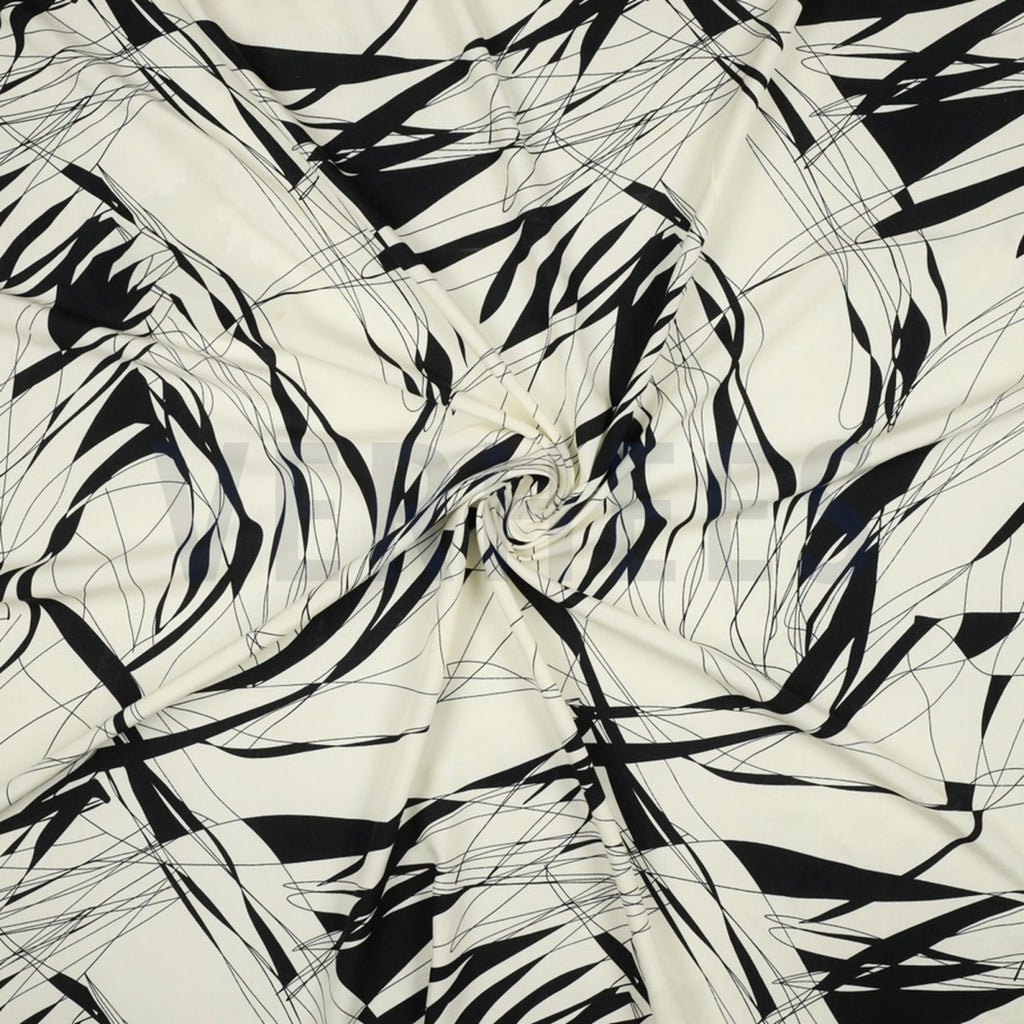 Radiance abstract zwart/wit viscose