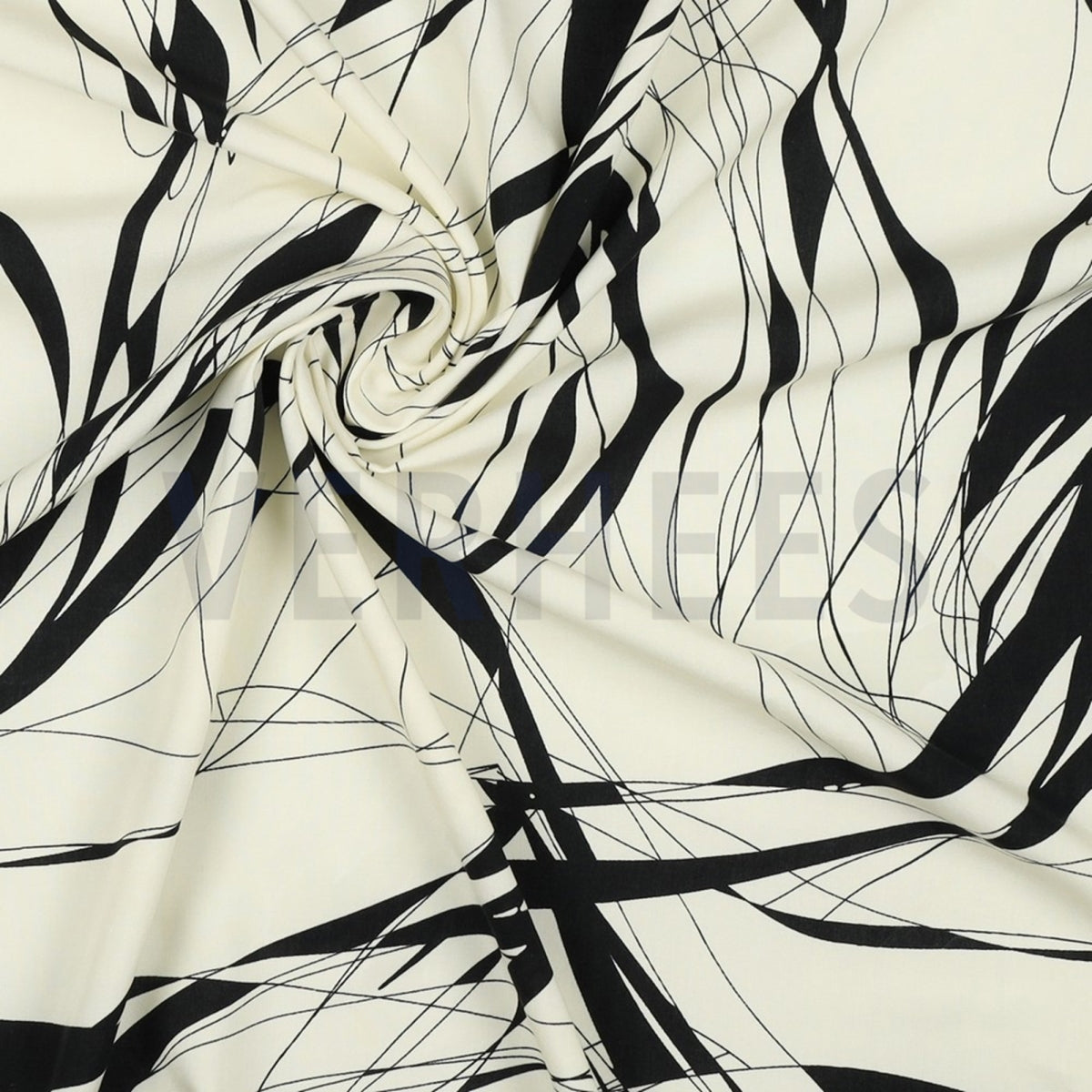 Radiance abstract zwart/wit viscose