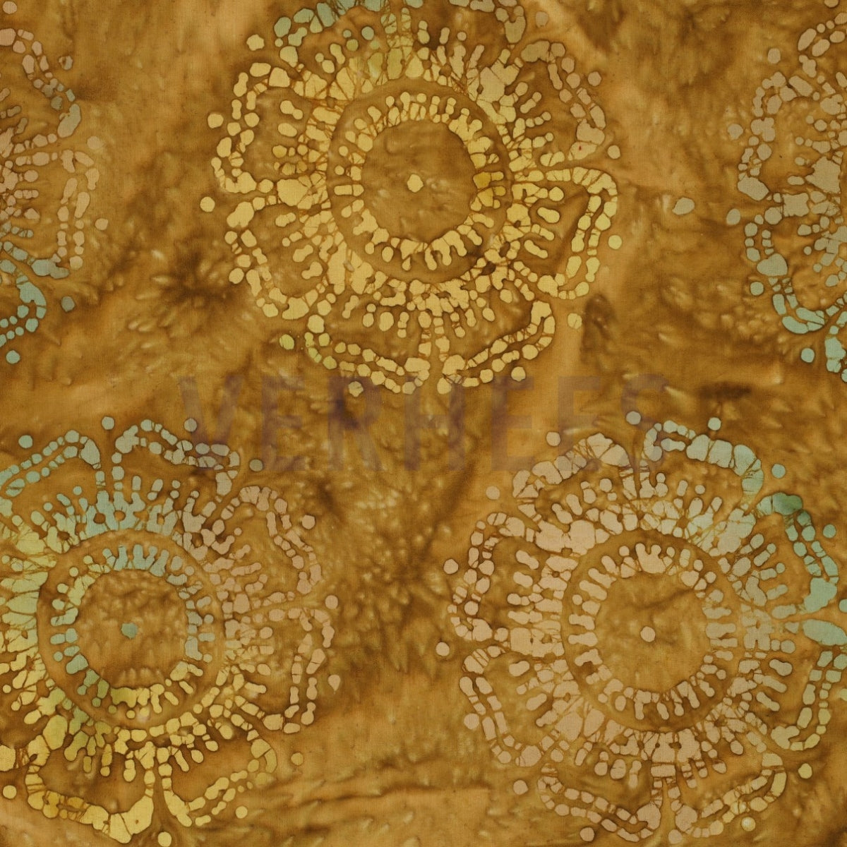 Crafted batik cotton oker