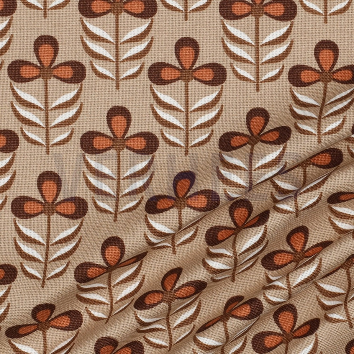 Canvas Flowers sand retro