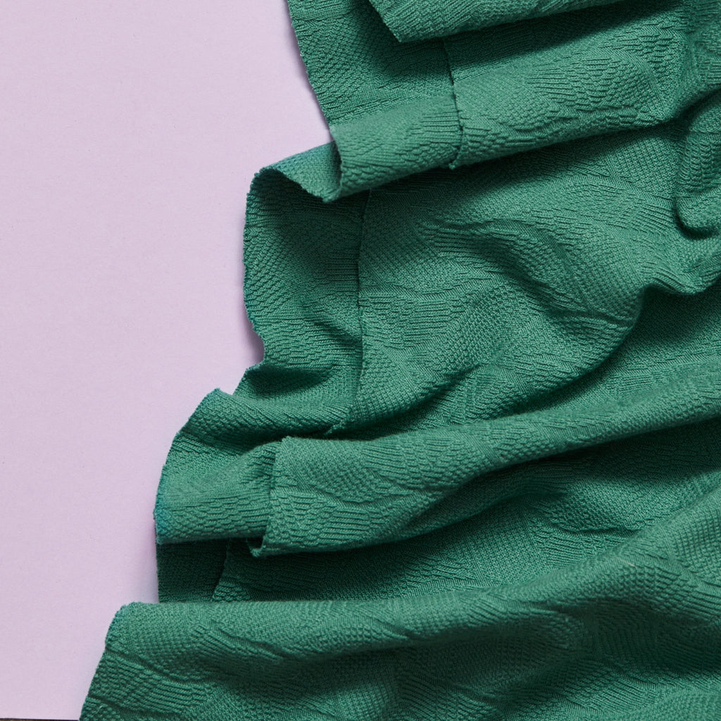 Organic leaf jacquard chalky green