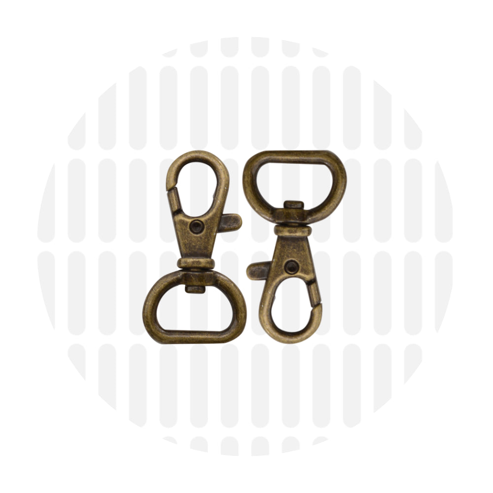 Basic | Snap hook 15mm - Antique brass