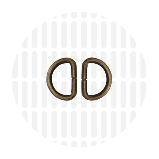 Basic | D-ring | 15mm - Antique brass