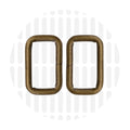 Basic | Rectangular ring | 25mm - Antique brass