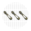 Zipper slider Buttonhole #5S - Antique brass